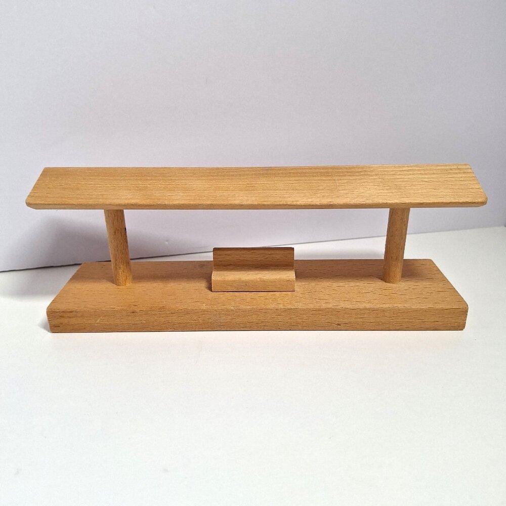 Vintage BRIO Wood Train Station Platform with Bench 8.5" x 3" - Picture 4 of 10